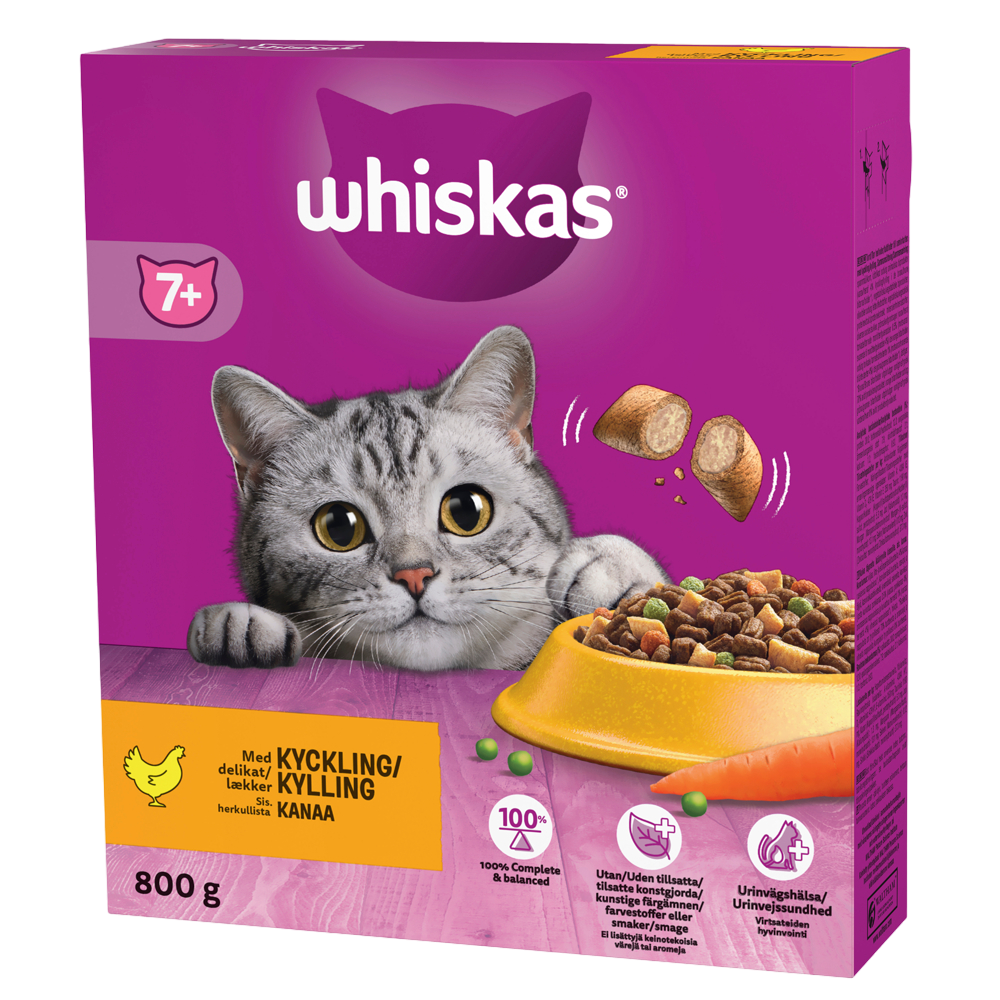 WHISKAS®  7+ sis Kanaa 5x800g