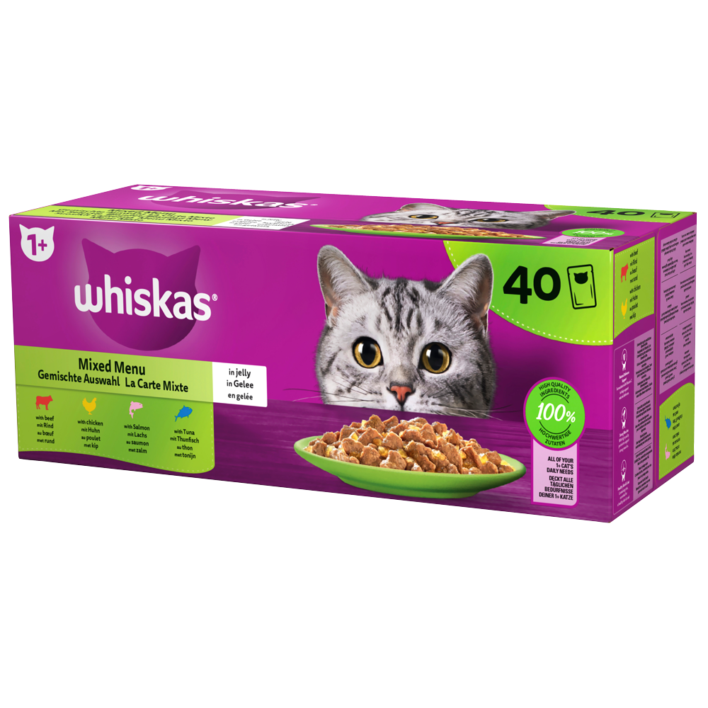 WHISKAS® Core 1+ Mixed Menu 40x85g 