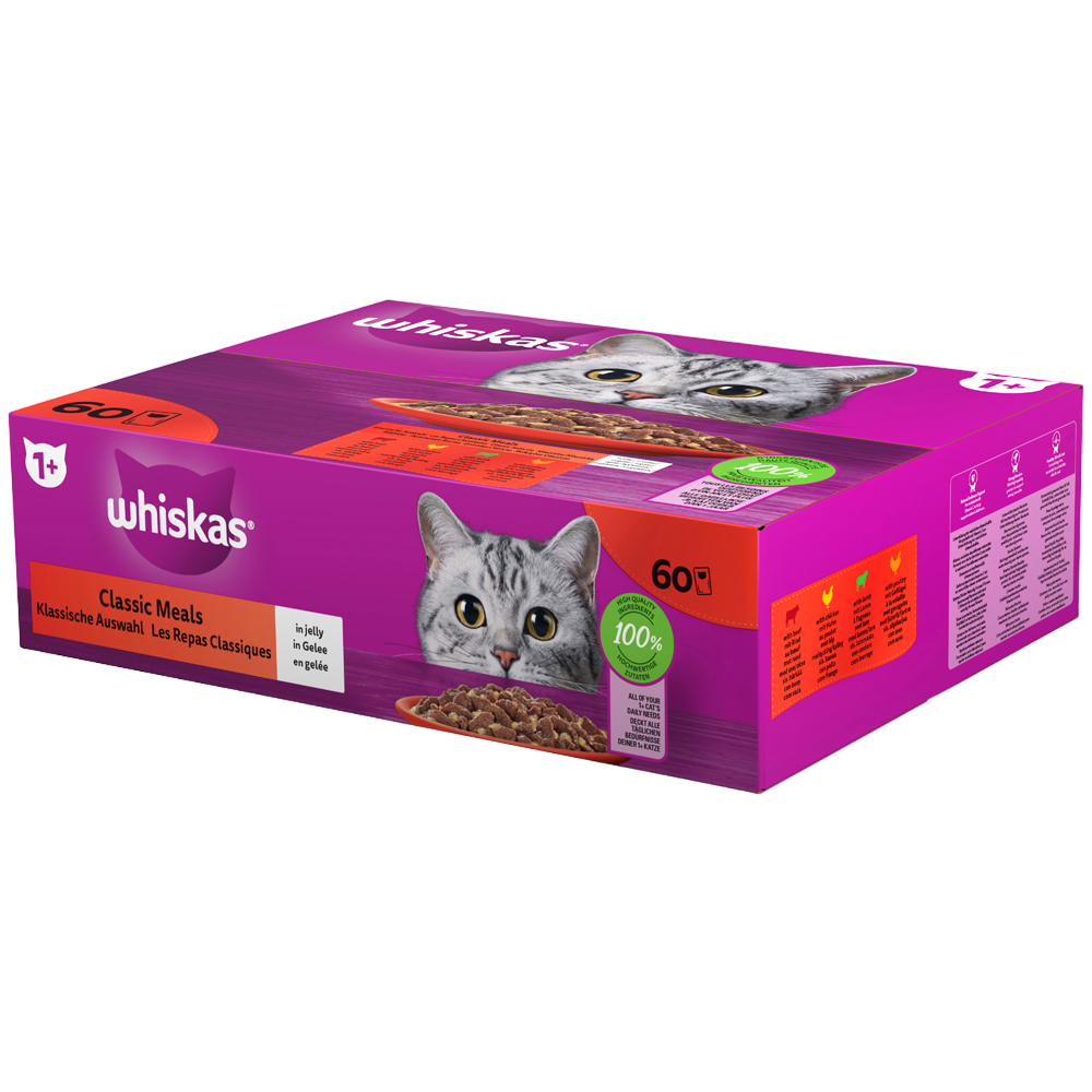Whiskas Core 1+ Classic Selection hyytelössä 60x85g