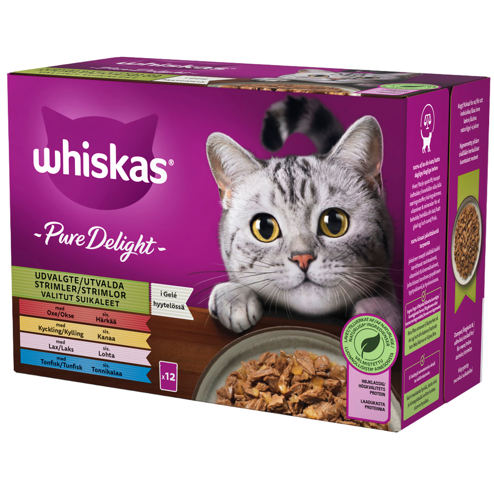 Whiskas Pure Delight Valitut Suikaleet Hyytelössä 85g 